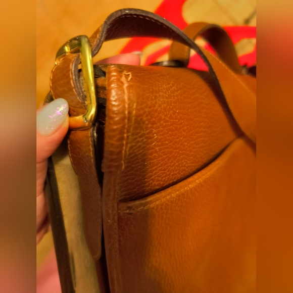 Valentino Brown Vintage Bag W Peeling Insoles 10x14x3 Inches - Picture 4 of 16